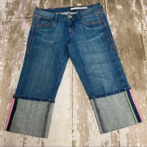 DKNY Jeans Cropped Cuffed Denim Jeans Juniors Size 7